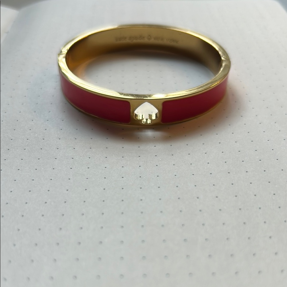 Kate Spade Hot Pink and Gold Enamel Bracelet